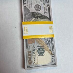 Prop Movie Money $100 Bills - 100 Pieces - $10000